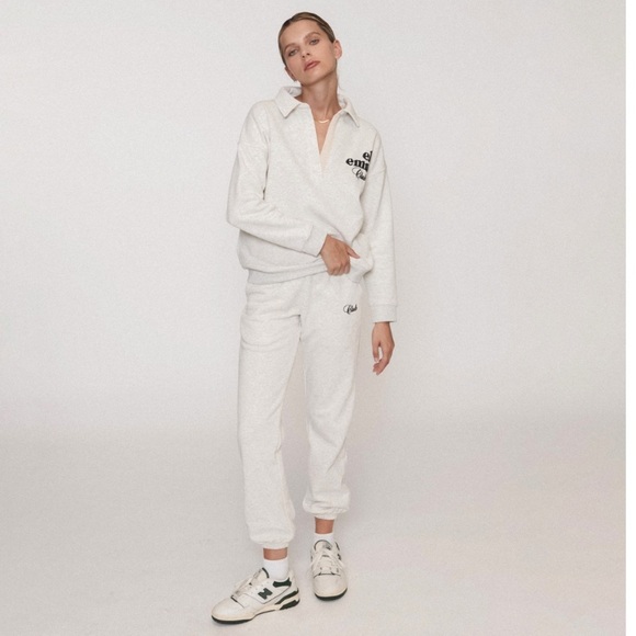 Ellandemm Vintage Club Sport Sweatsuit Matching Set Oversized Pullover Jogger L - Picture 1 of 15